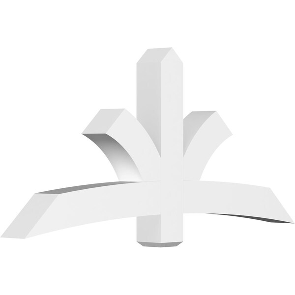 Ekena Millwork Davenport Architectural Grade PVC Gable Bracket, 72"W x 33"H x 6"D x 6"F, 11/12 Pitch GBP072X33X0606DAV00 - main